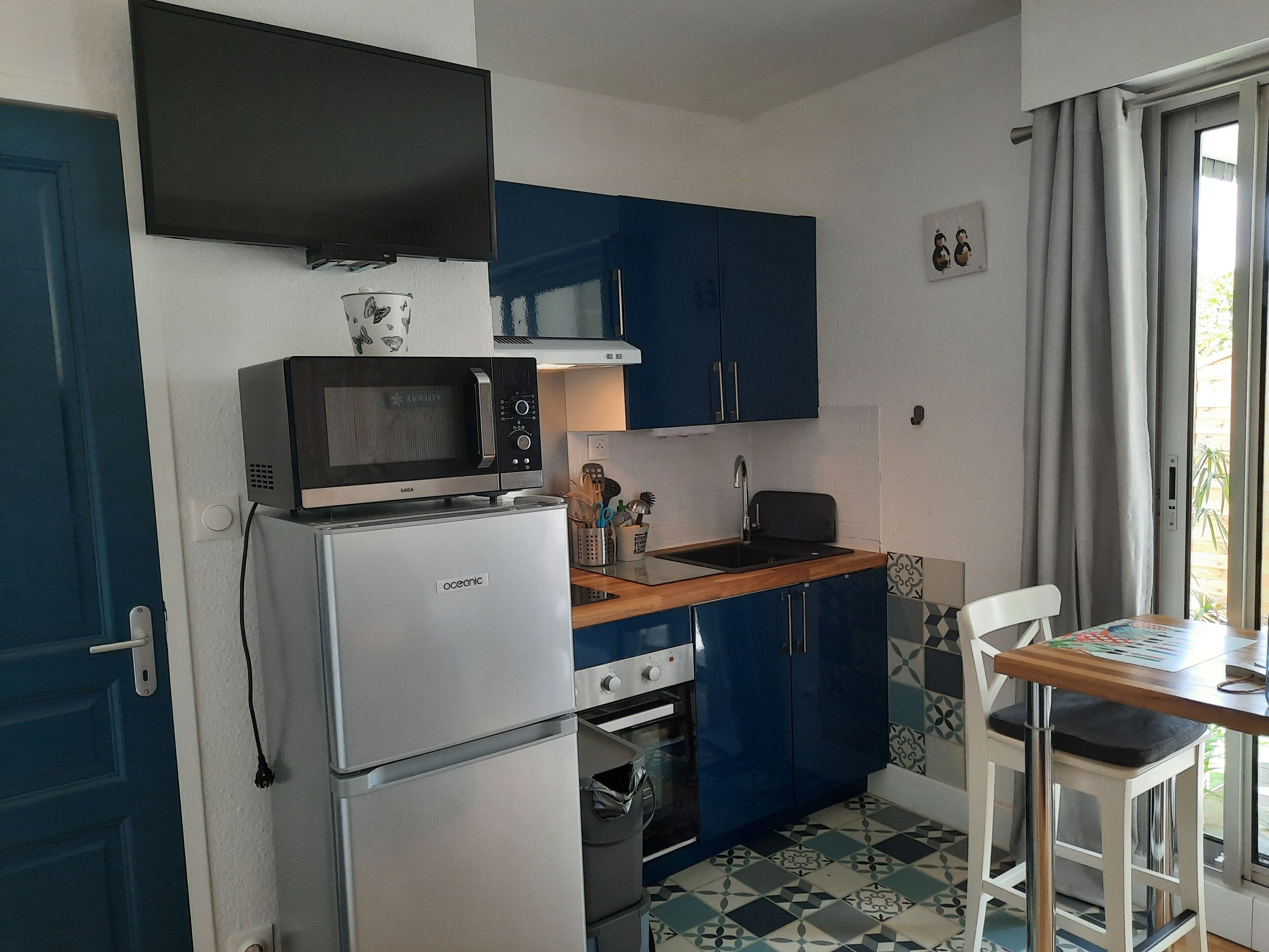 Renovated 2* studio with bedroom, quiet, small garden on the Breton Riviera