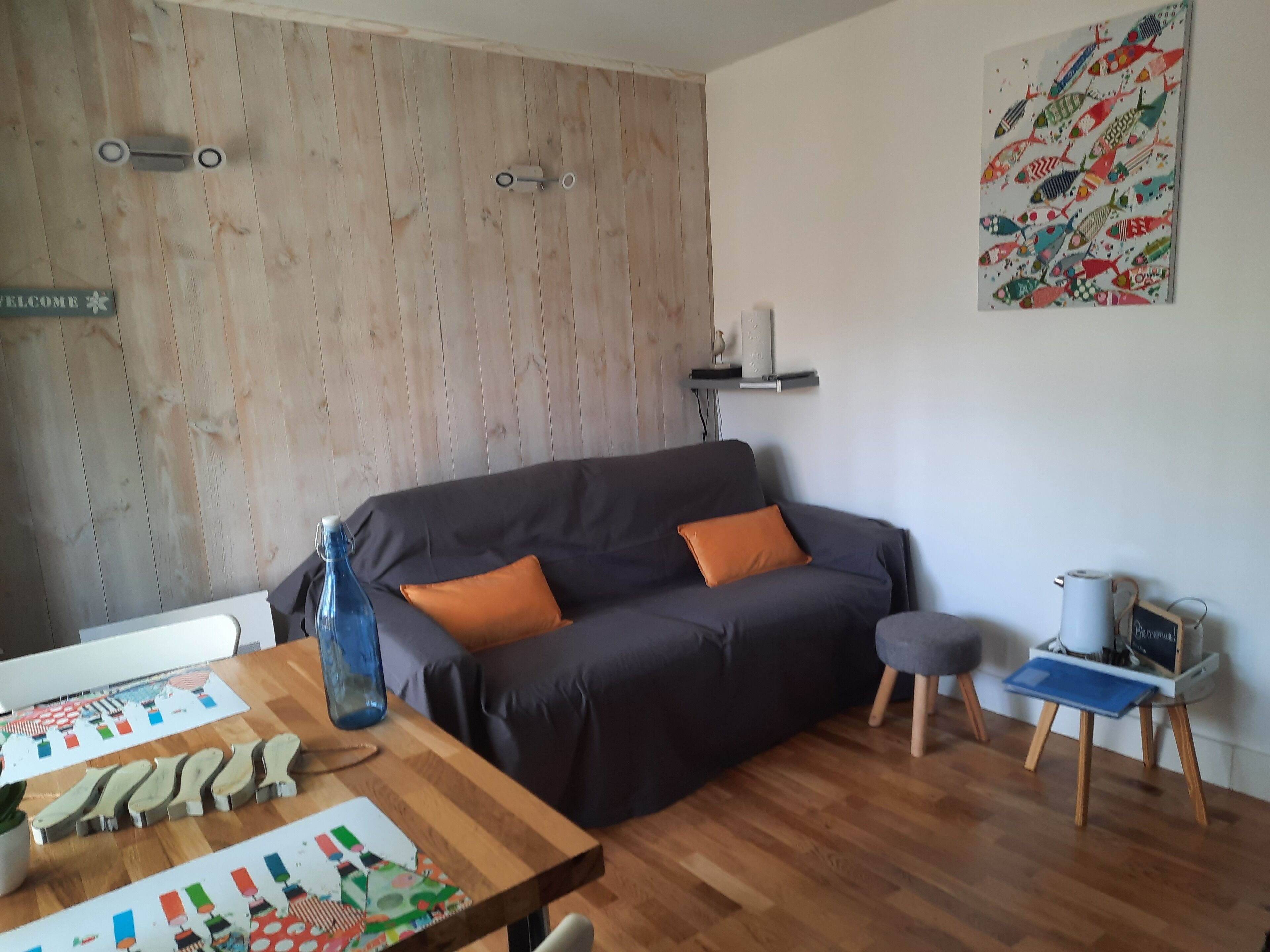 Renovated 2* studio with bedroom, quiet, small garden on the Breton Riviera