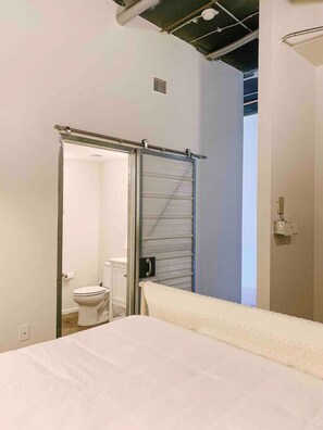 1 bedroom, memory-foam beds, desk, iron/ironing board