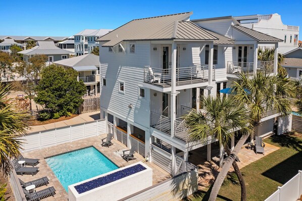 Exterior - Wandering Palms - Miramar Beach Vacation Rental with Gulf Views, Private Pool & Large Outdoor Space (Miramar Beach)