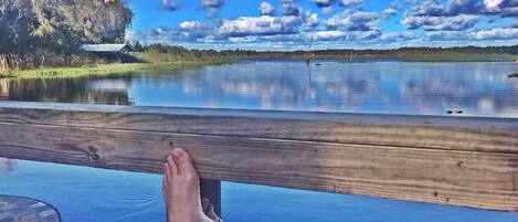 Vue depuis lâhĂ©bergement