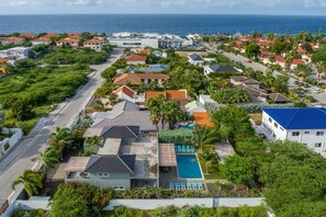 Exterior - Casa Maria: 6 bedroom, 4 bath Villa with Pool next to Supermarket & Beach. (Jan Thiel)