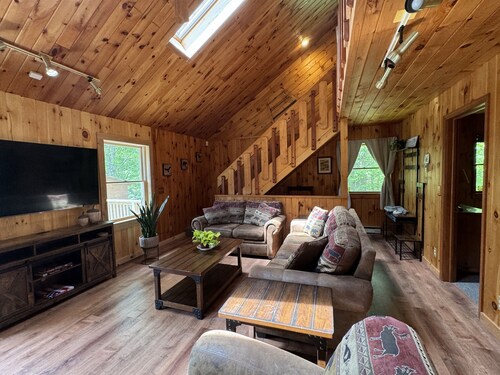 Knotty Pine - Private cabin nestled in the woods, fire pit, near CDP/ASV