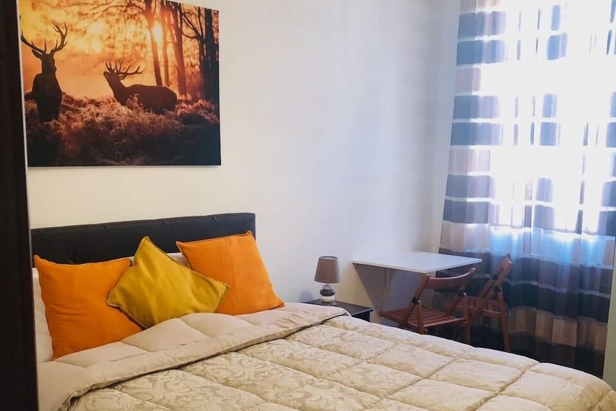 Desk, iron/ironing board, free WiFi, bed sheets