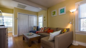 Smart TV, DVD player, music library, video library