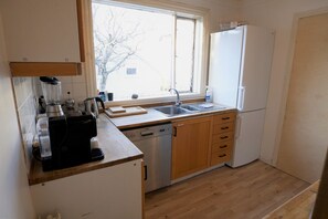 Fridge, microwave, oven, stovetop - Four double beds down-town main street. (Reykjavík)