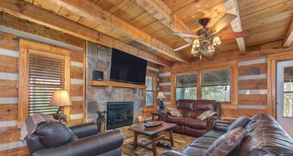 River-View Home w/ Multi-Level Deck, Yard, Fireplace, Private Hot Tub, AC & WiFi