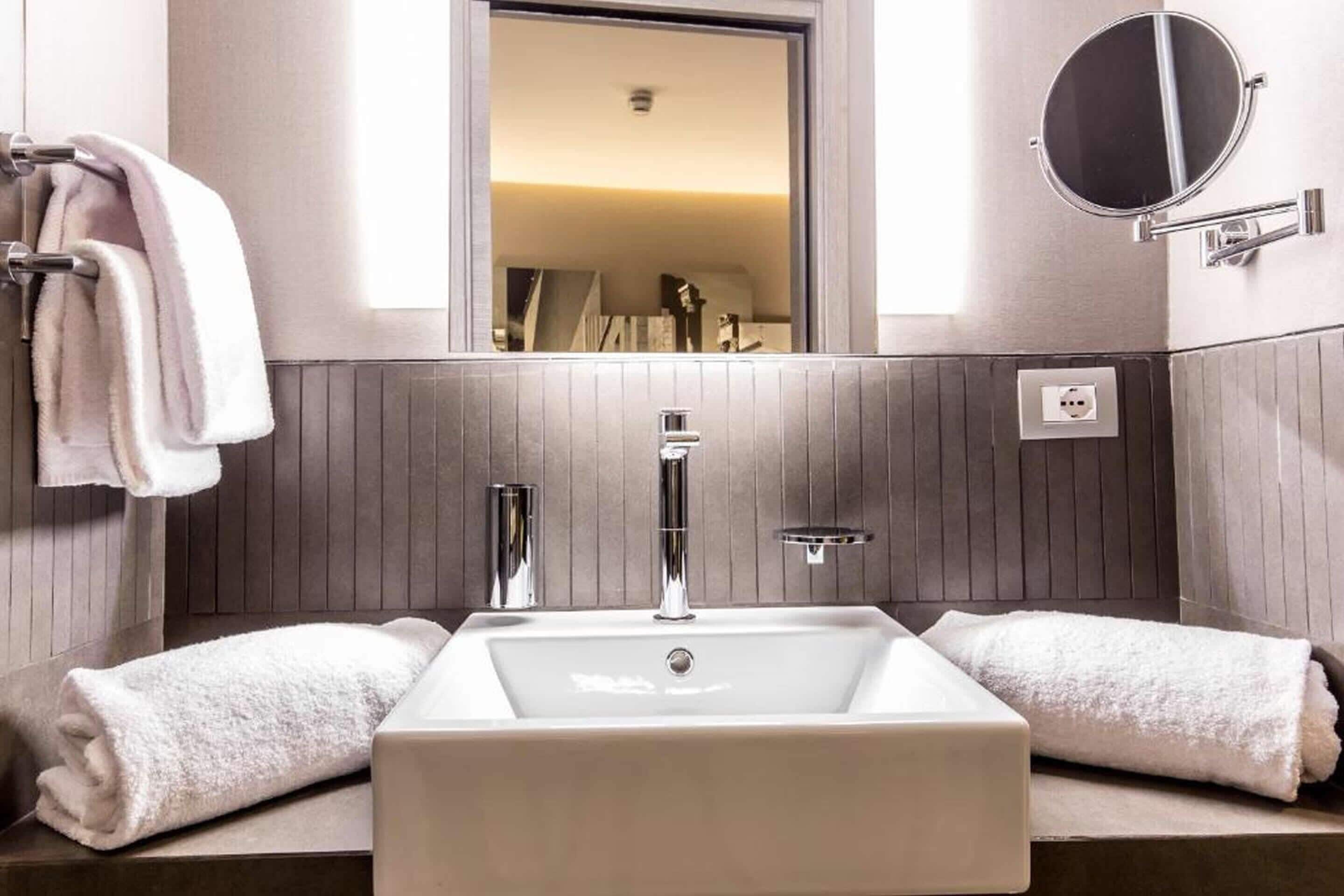 shower, rainfall showerhead, hair dryer, bathrobes