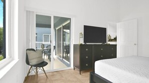 2 bedrooms, desk, iron/ironing board, travel cot