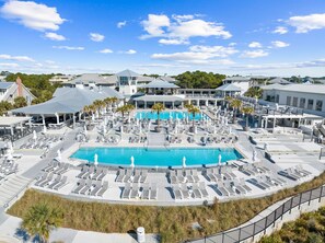 Pool - Book the Holidays! Beachside 7! Beachfront In Watercolor! 3 Adult Bikes! (Santa Rosa Beach)