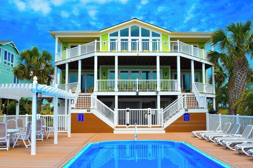  OCEAN FRONT HOME w/Heated private Pool, Elevator, 12 Bed/12 Bath, Pet Friendly