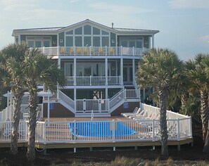Outdoor pool, a heated pool - 12 Bedroom OCEAN FRONT! *NEWLY UPDATED FOR 2022 SEASON!! **WEDDING FRIENDLY!!! (Holden Beach)