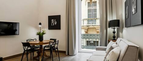 Apartment, 1 Bedroom | Living area | Smart TV