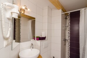 Hair dryer, towels