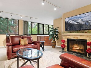 Smart TV, lareira, DVD player