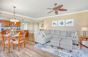 Flat-screen TV, DVD player, stereo