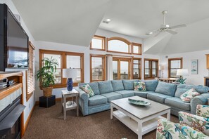 TV, DVD player, stereo - 5390- Heavenly Sunrise, Oceanfront | Kill Devil Hills | Sleeps 18 (Kill Devil Hills)