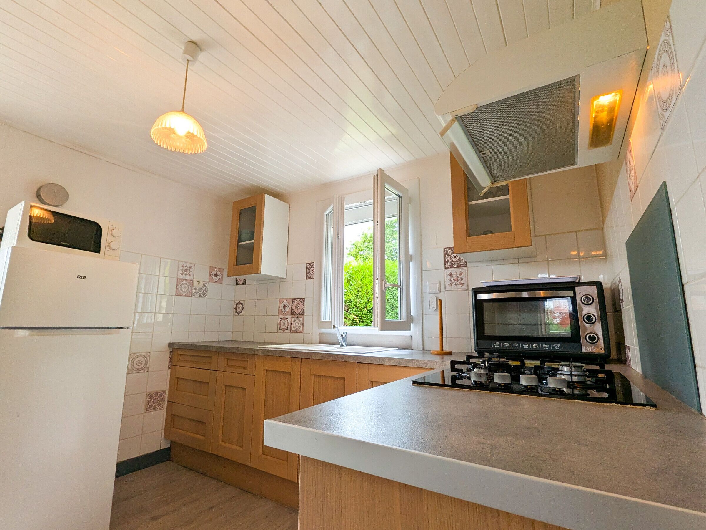 Fridge, microwave, dishwasher