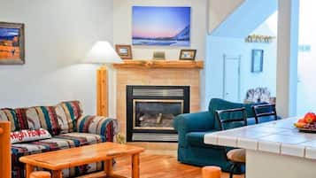 Smart TV, fireplace, video games