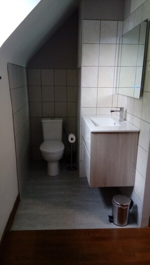 Douche, sĂšche-cheveux