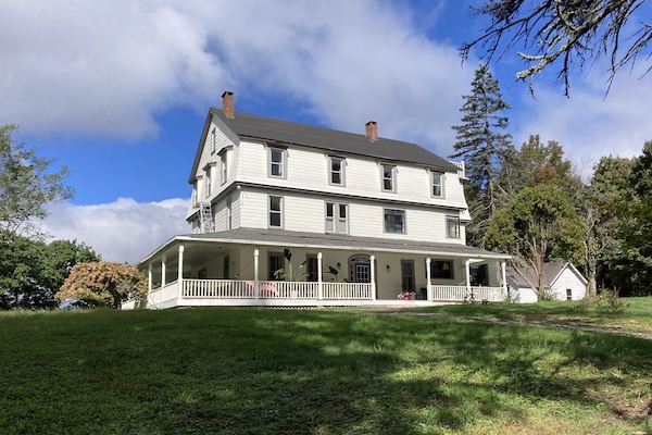 From the front of the house.