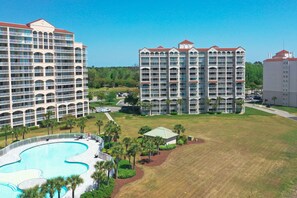 Exterior - Yacht Club Villas #1-201 Waterway & Pool Views from Condo! (North Myrtle Beach)