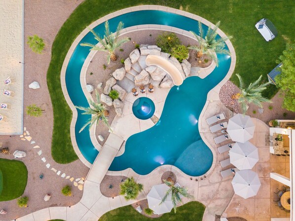 A heated pool