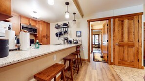 Condo, 1 Bedroom | Private kitchen | Fridge, microwave, oven, dishwasher