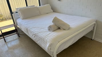 2 makuuhuonetta, vuodevaatteet