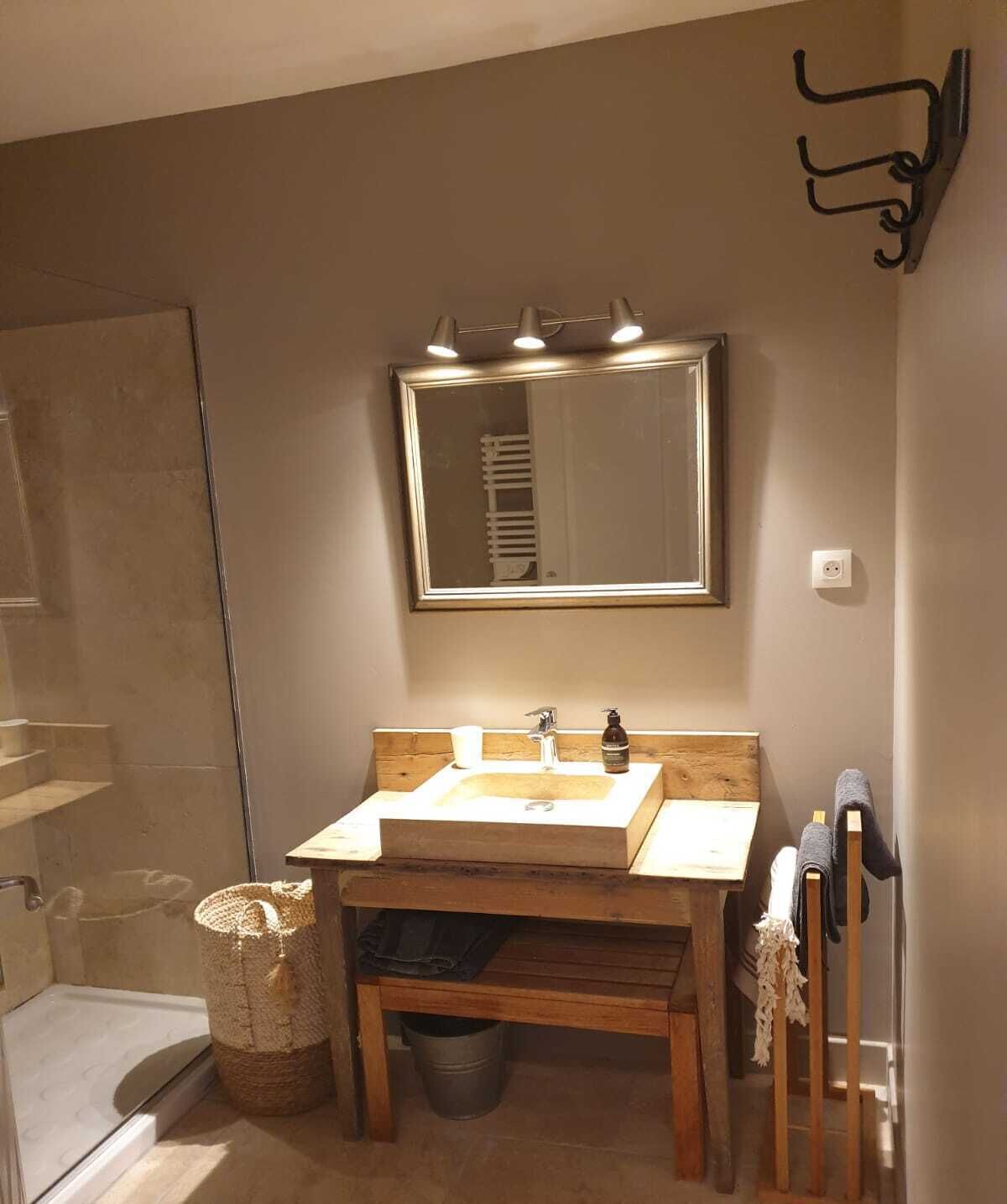 Douche, sèche-cheveux, papier toilette