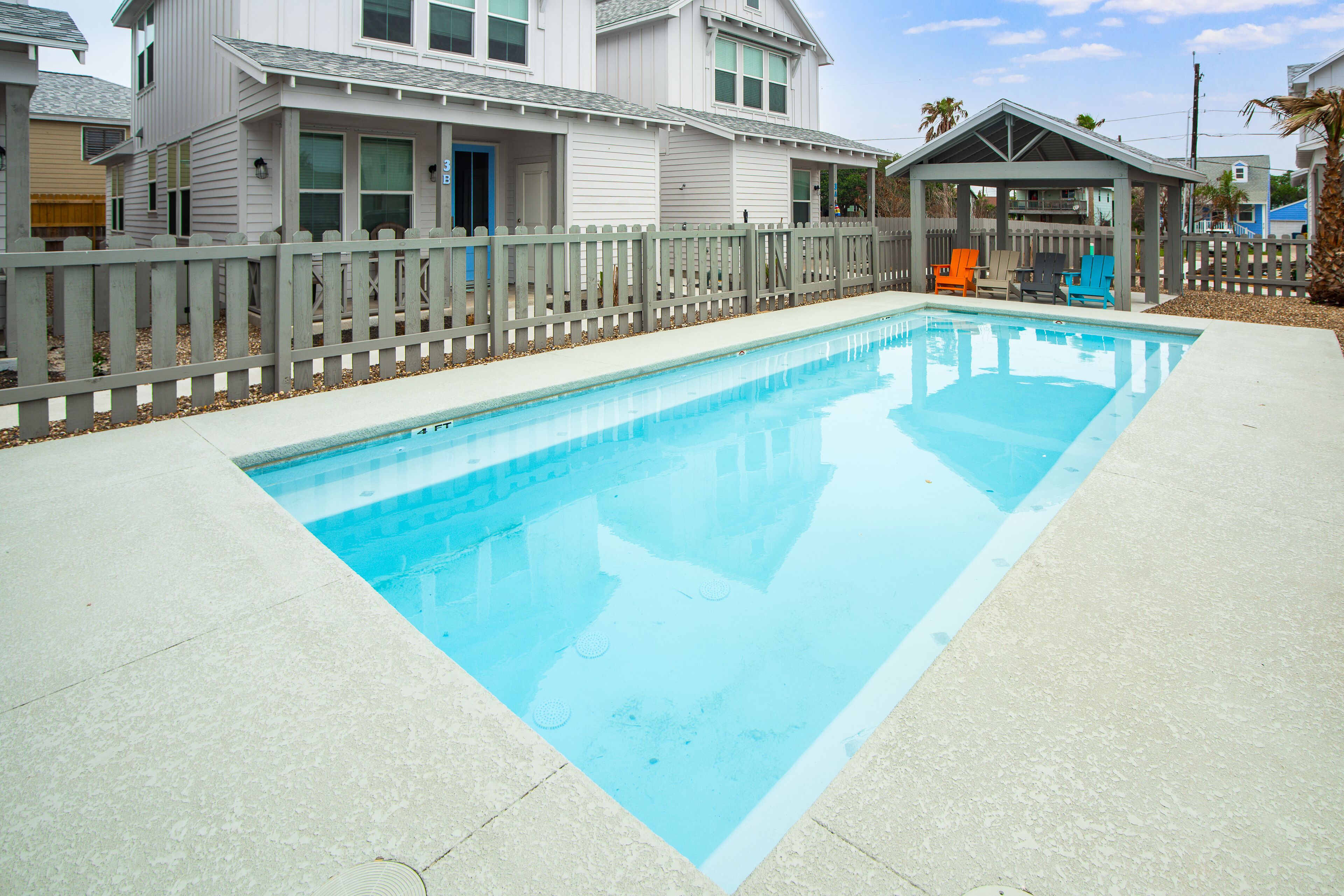 Seaglass Cottage overlooking the pool!
