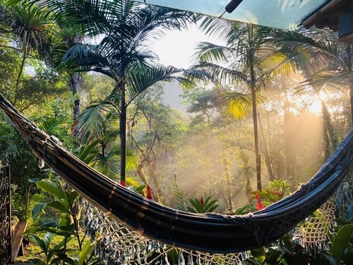 Chalets in Paraty with private waterfall