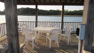 Bring the boat and water toys!Riverfront boatdock pool kayaks  gamerm 6/5bd/bath