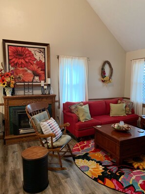 Smart TV, DVD player, video library, stereo