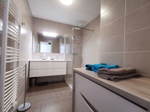 Shower, towels, soap, toilet paper - Appartement Proche Lac Annecy (Lathuile)