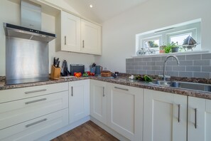 Fridge, microwave, dishwasher, high chair