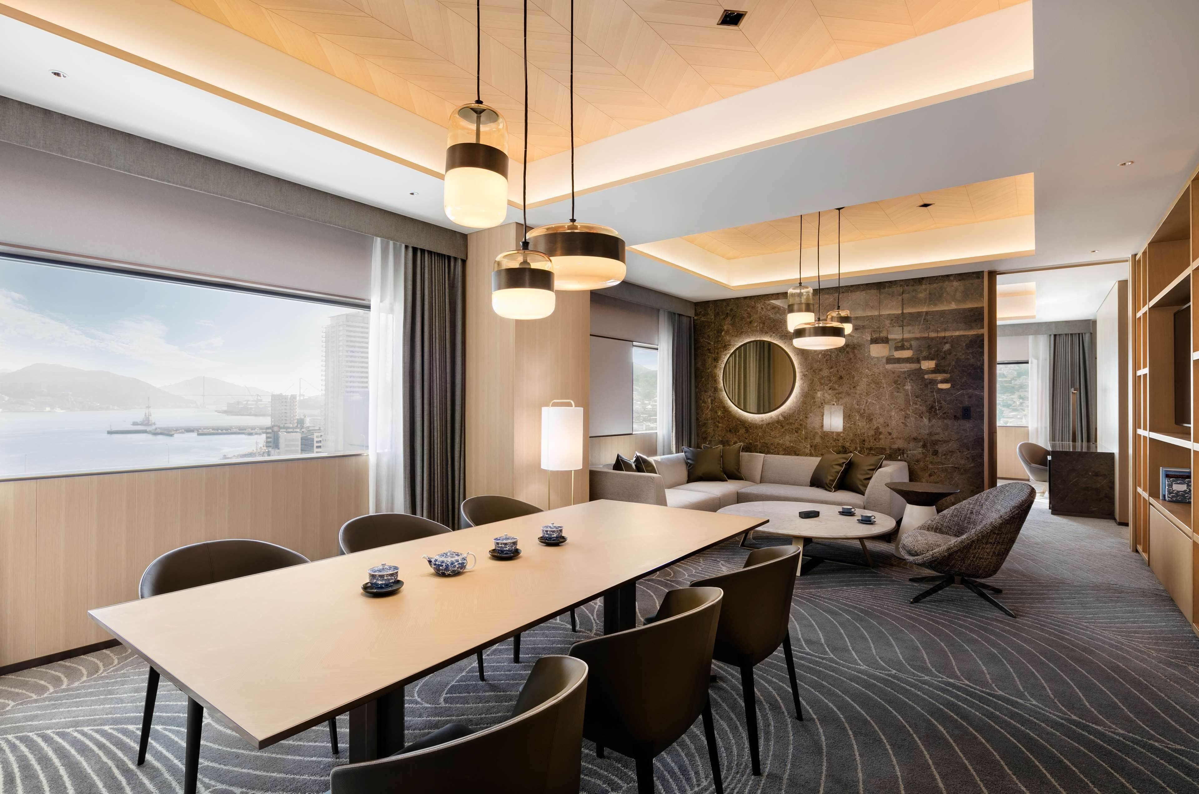 Presidential Suite, 1 King Bed | Living area | 55-inch flat-screen TV with digital channels, TV