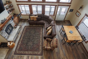 Smart TV, fireplace, video games, books