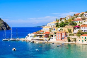 Stunning coastal town with traditional architecture and picturesque views of the sea.