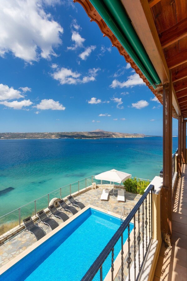 Villa | 5 bedrooms, WiFi - Souda Bay View Large Private Pool Walk to Beach Sea Views A C Wifi - 2119 (Chania)