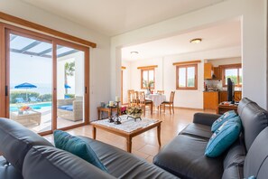 Villa | 3 bedrooms, WiFi - Villa Pelagos Large Private Pool Walk to Beach Sea Views A C Wifi - 2429 (Pomos)