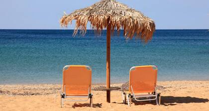 Nafsika Beach House Large Private Pool Walk to Beach Sea Views A C Wifi Car Not Required - 1880