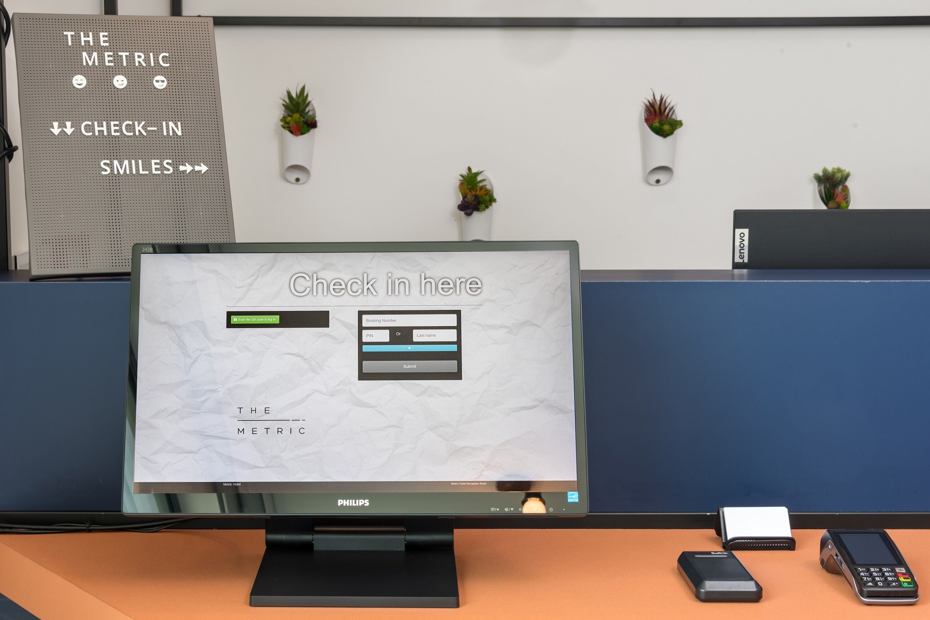 check-in/check-out kiosk