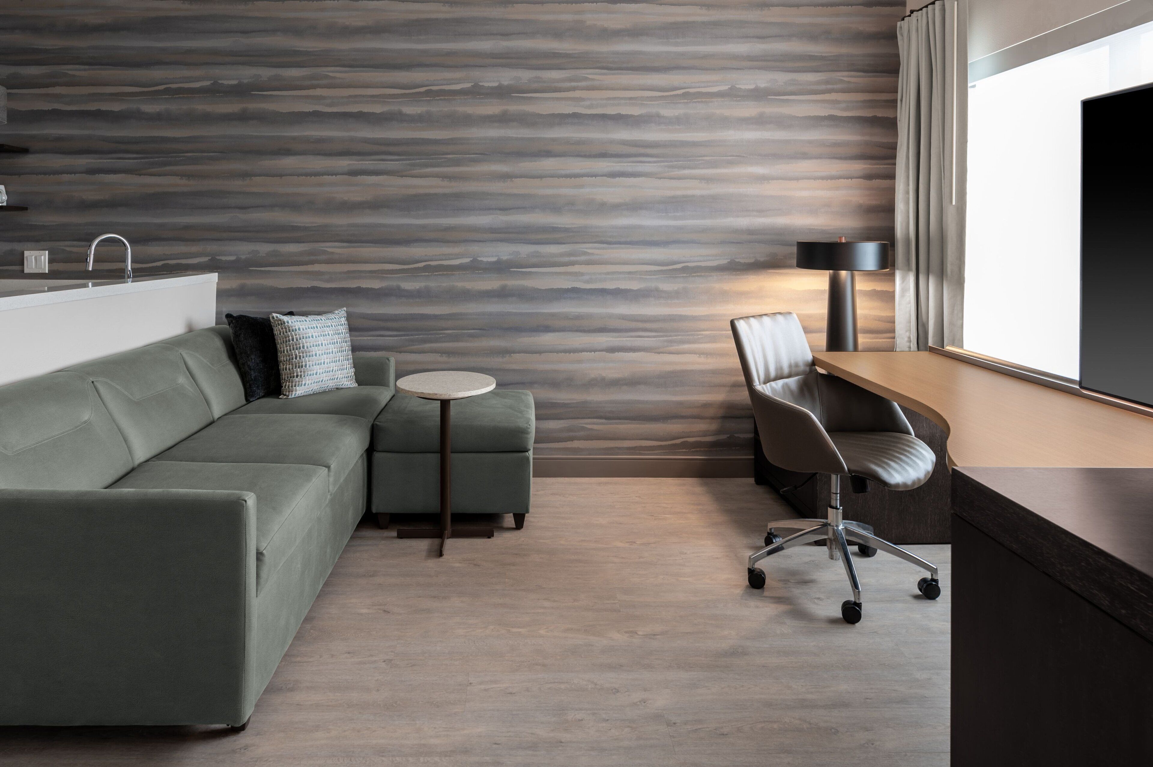 studio, 1 king bed with sofa bed | 1 bedroom, desk, laptop workspace, iron/ironing board