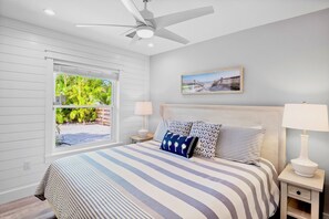 3 bedrooms, iron/ironing board, free WiFi, bed sheets - Blue Oasis West! Family-Friendly Duplex Near Shops and Dining (Holmes Beach)