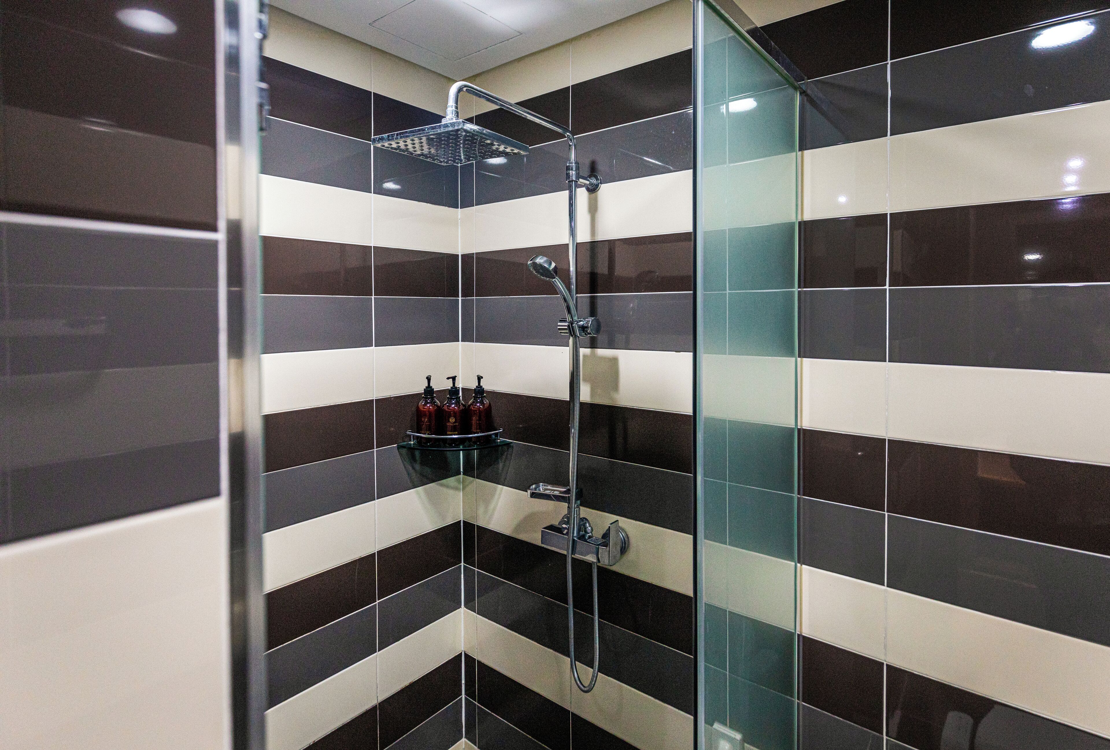 shower, hair dryer, slippers, bidet