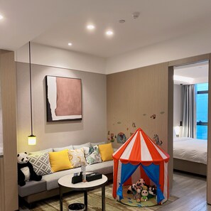 Family Suite | 2 bedrooms, desk, laptop workspace, blackout drapes
