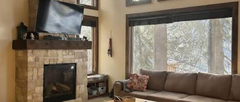 Smart TV, fireplace