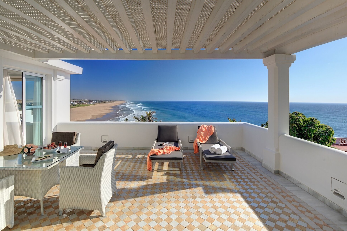 Suite de lujo, 2 habitaciones, frente al mar | Terraza o patio