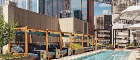 Outdoor pool, open 6:00 AM to 8:00 PM, pool cabanas (surcharge)